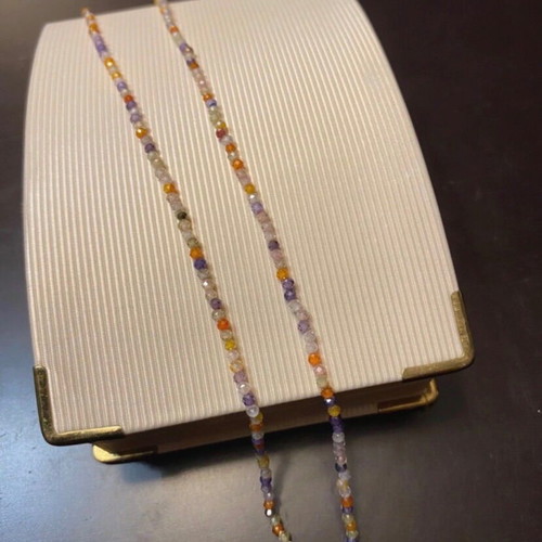 Nephrite Semi-Precious Stone Necklace New, Multicolor