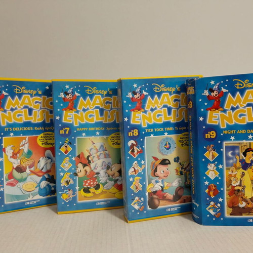 Magic English Disney learning VHS set of 28 used