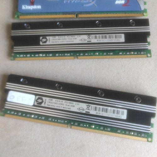 DDR2 RAM 2GB (2x1GB) 1066MHz PC2-8500 Kingston HyperX & Cellshock used with extra cooler