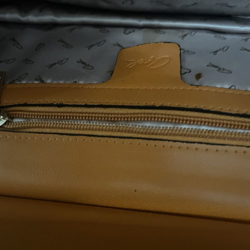 Axcel handmade woman handbag used, beige and brown