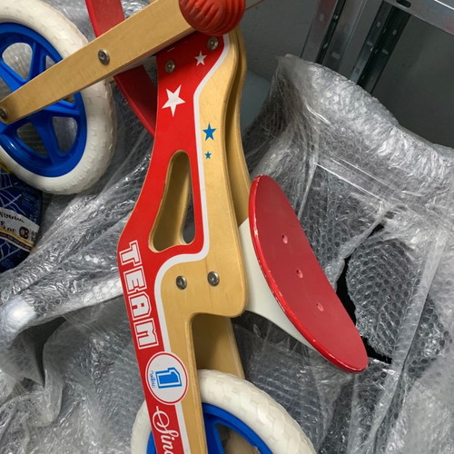 Wooden balance bike for children used