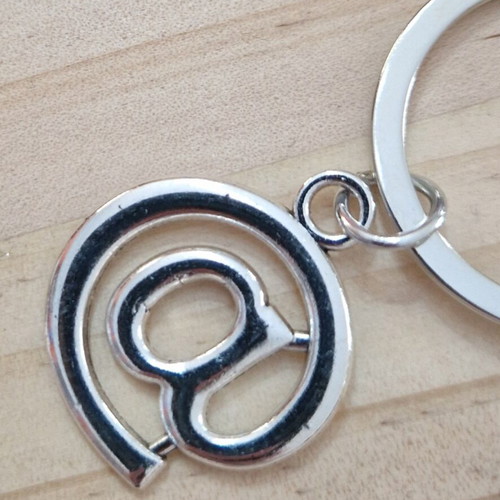 Computer keychain new, silver