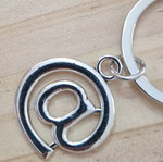 Computer keychain new, silver