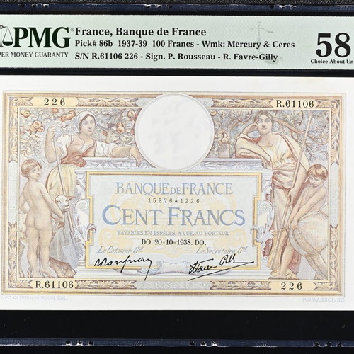 France 100 Francs 1938 like new