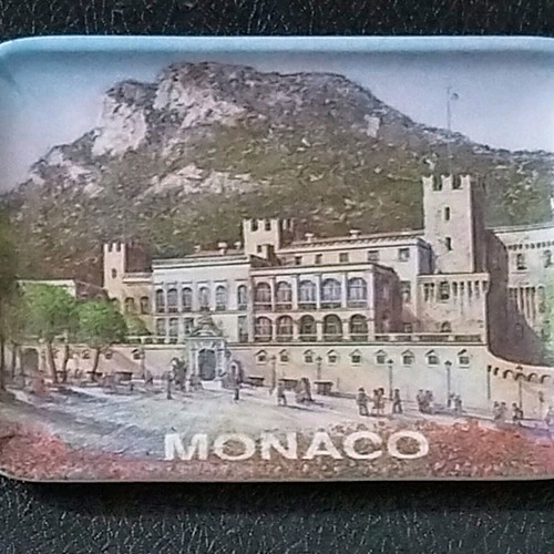 Small vintage plastic tray with Monaco image used