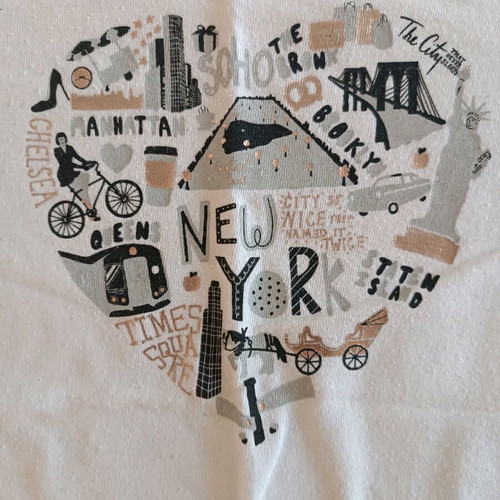 Old Navy New York no 14 used white girls' t-shirt size 146 cm for ages 10-11