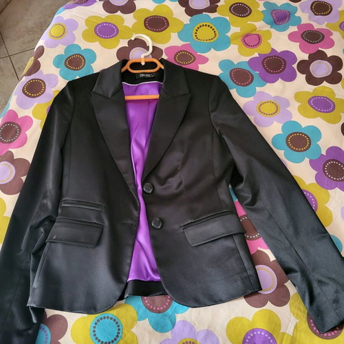 Satin women's jacket used, black, size M