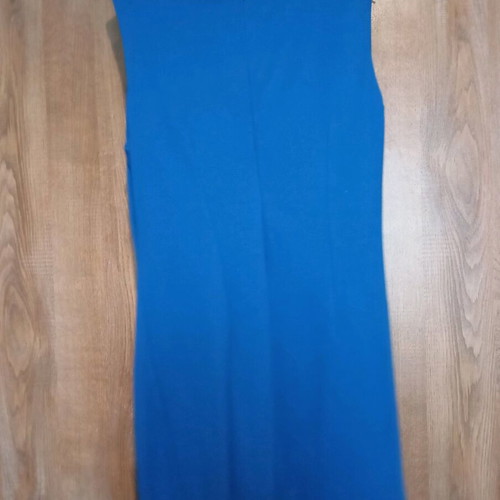 Blue royal draped sleeveless short dress Mango used, size XL