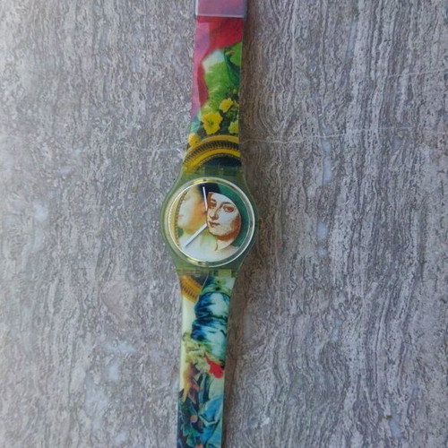Swatch Court 5743 Limited Edition art watch like new, colorful