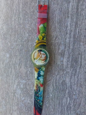 Swatch Court 5743 Limited Edition art watch like new, colorful