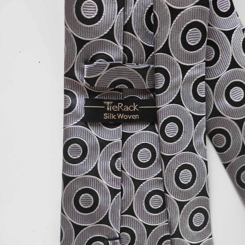Tie Rack silk tie, black and grey