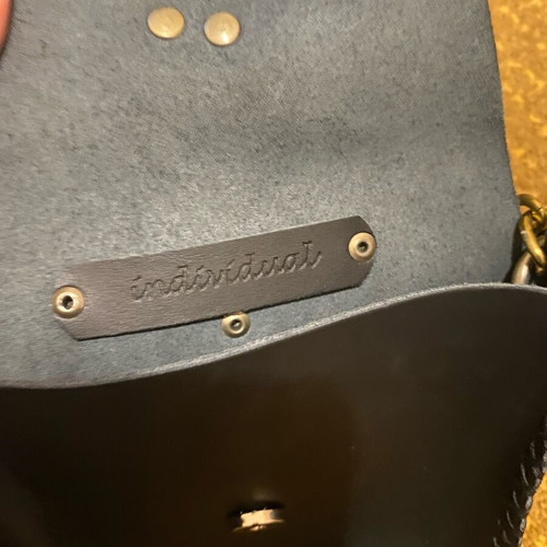Individual leather bag unused