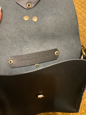 Individual leather bag unused