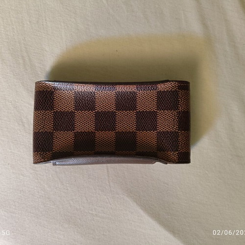 Louis Vuitton vintage damier canvas small case like new, brown