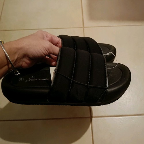 Women's slippers new size 36 black flatform