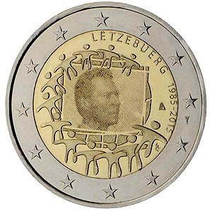 SAC Λουξεμβούργο 2 Ευρώ 2015 UNC Σημαία ΕΕ