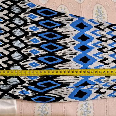 ZARA TRF Collection lightweight trousers with geometric Ikat print, size M