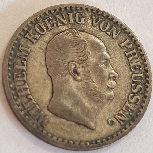 Silver coin Prussia 1 Silbergroschen 1866 like new