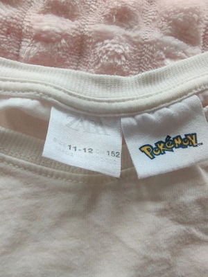 Pokémon Zara shirt like new, size 11-12, white
