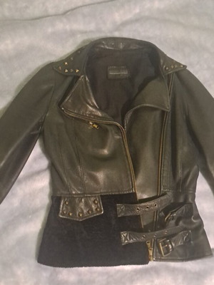 Rossodisera leather jacket used, black, size S