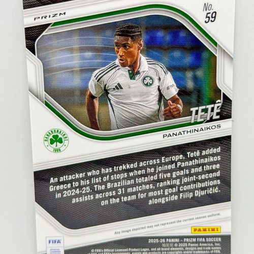 Panini FIFA Prizm 2025/26 Tete Mosaic Prizm Parallel card brand new