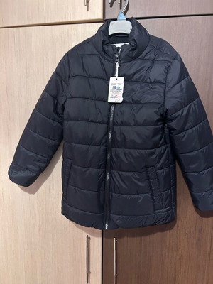 Mothercare black jacket like new with tags 128 cm