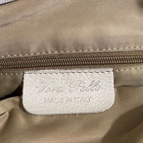 Made In Italia beige women's shoulder bag used, genuine leather