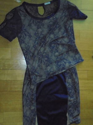 Πυτζάμες Luna medium καλοκαιρινές μεταχειρισμένες σετ με δαντέλα και σατέν