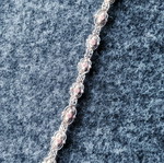 Antique Sterling Silver 925 Bracelet With Pink Zircon Like New