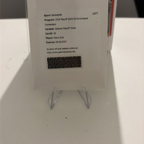 Nikos Zisis Redemption Auto Panini Contenders new