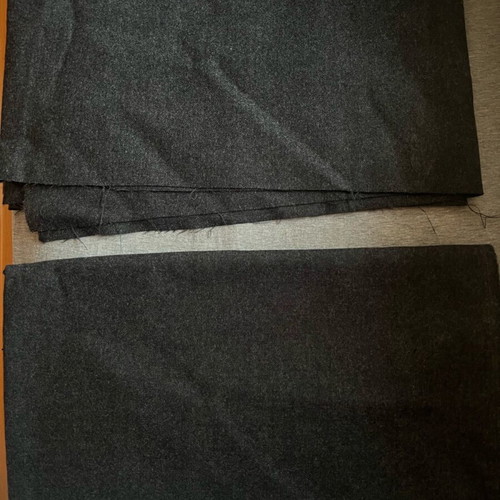 Package of various fabrics and fur trim, coat fur collars