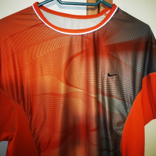 Nike Drifit running shirt used, orange, size L