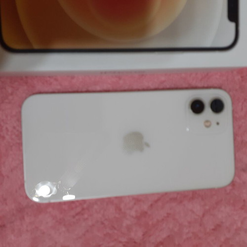 iPhone 12 64GB white used with speaker issue, battery 73%