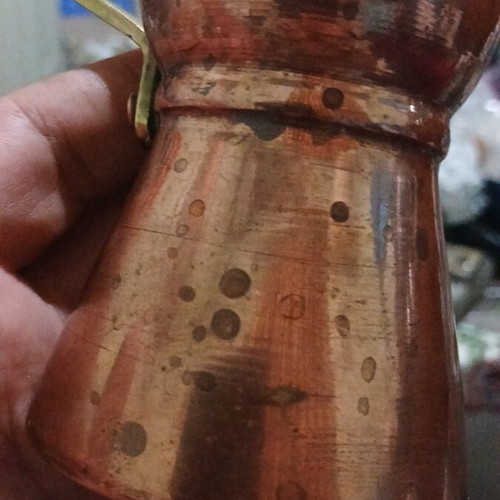 Brazita Copper Briki No 4 used, handmade, vintage collectible