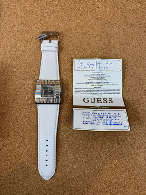 Guess women's watch new white with crystals
