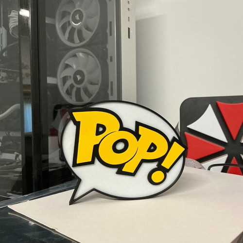 Pop! logo decorative item new, PLA material
