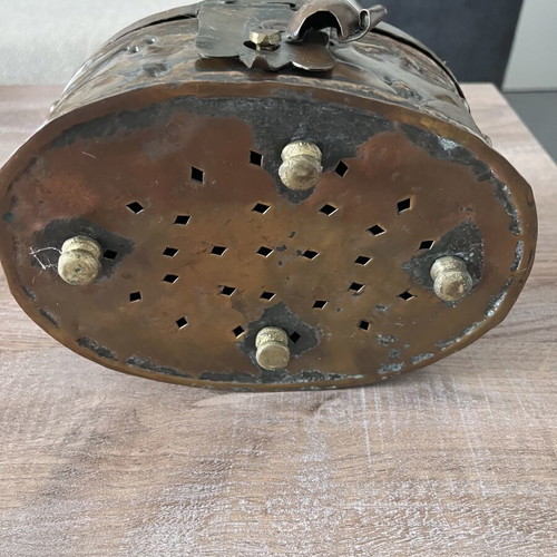 Ottoman soap holder vintage used, copper