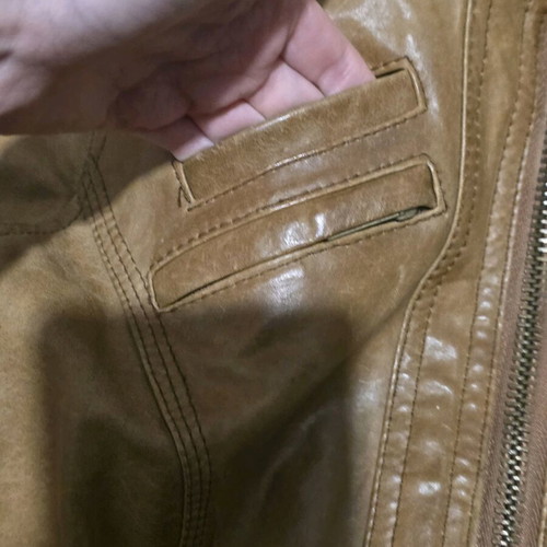 Brown leather jacket like new, sizes XS and S