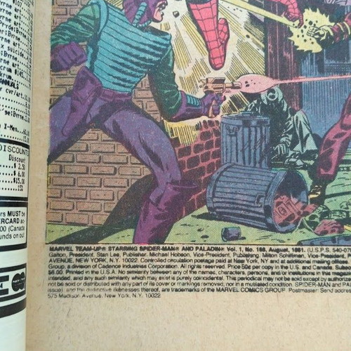 Spider-Man and Paladin #108 used Marvel comic 1981