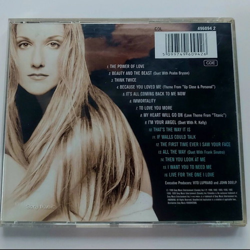 Celine Dion All the Way CD like new, pop