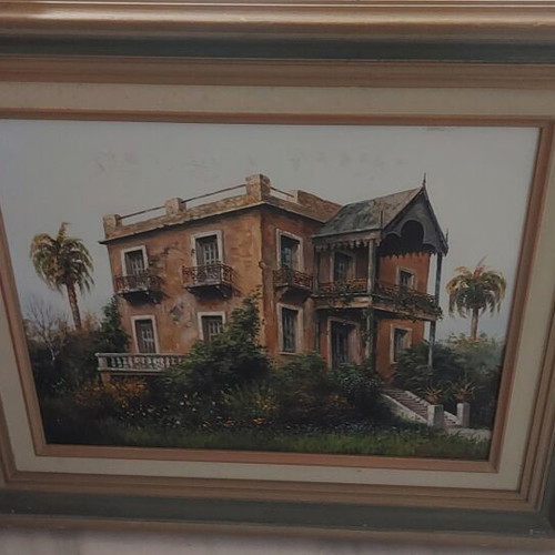 A. Voumbakis artwork, Syros mansion theme