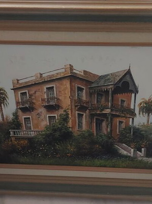 A. Voumbakis artwork, Syros mansion theme