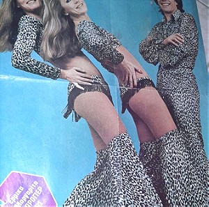 Συλλεκτικη αφίσα γίγας με τον Δάκη και τις αδερφές  Μπρογιερ από περιοδικό Φανταζιο δεκαετίας 1970