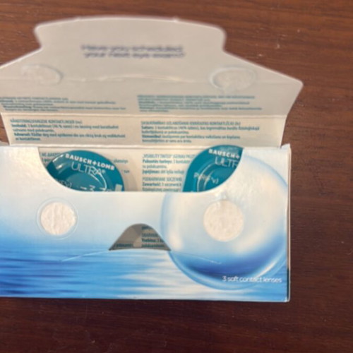 Bausch + Lomb ULTRA contact lenses like new, -3.75 myopia, monthly, 2 lenses