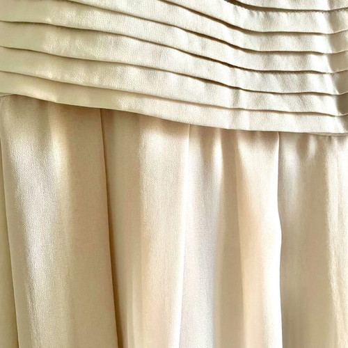 La Chaine chiffon skirt size S like new beige