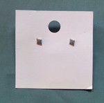 Rhombus earrings new, silver