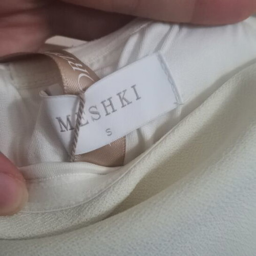 Meshki Midi Halter Dress New With Tags, White Beige, Size S