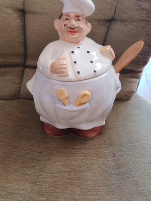Chef decorative item like new with storage space