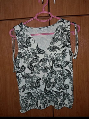 About You summer blouse like new, size S/M, black and white