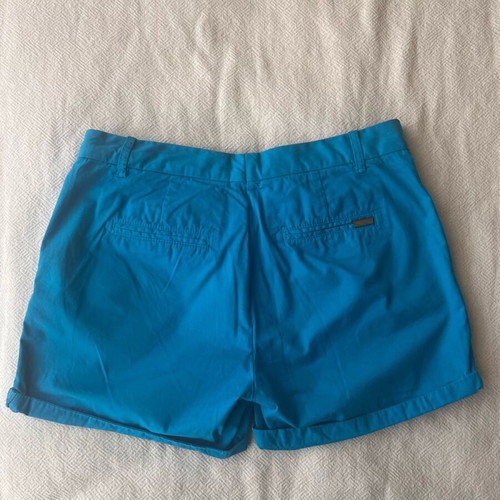 Zara women's fabric shorts used, blue, size M